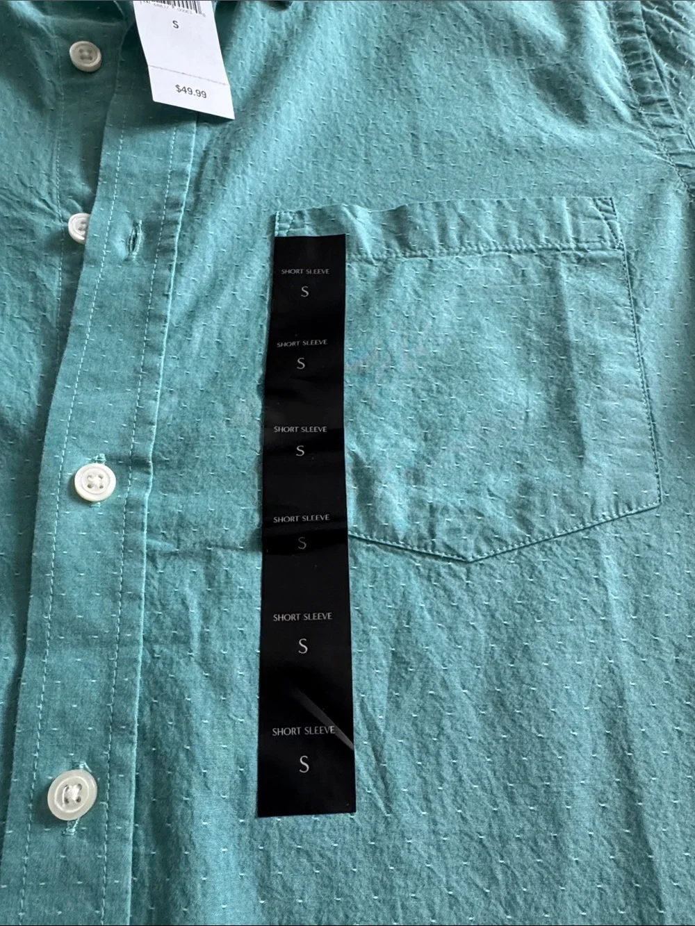 Banana Republic Short-Sleeve Button-Down Shirt - Teal (NWT)